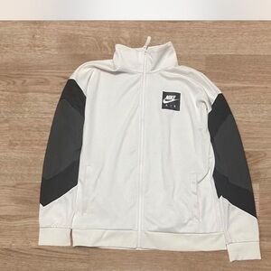 Nike Air White and Black Zip-Up Jacket